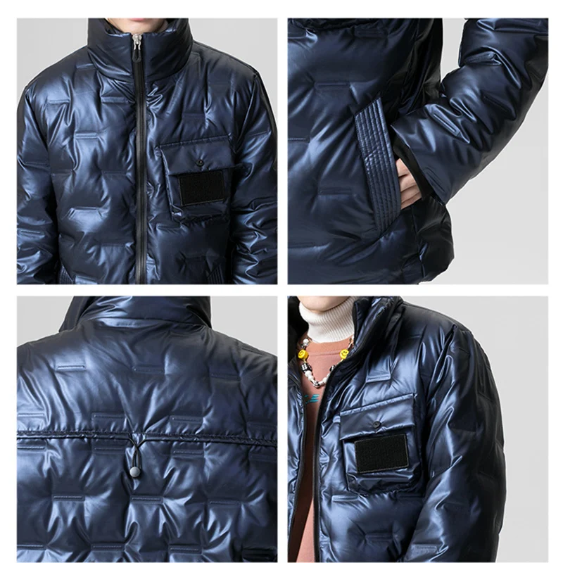 

FGKKS Winter Men Fashion Down Jacket Coat Brand Men Trend Wild Warm Down Coats Solid Color Casual Down Jackets Male