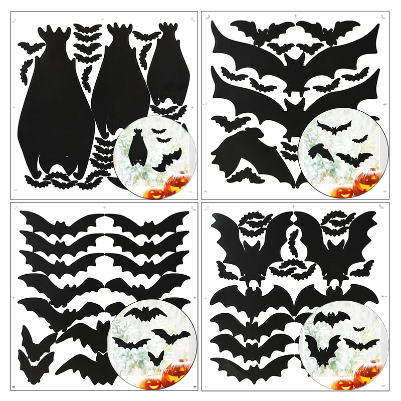 2 комплекта настенных наклеек летучая мышь детская комната дом с привидениями