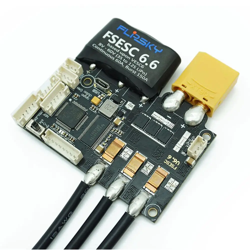 with Heat Sink Электровелосипед DIY FSESC 6,6 на основе VESC 6 с радиатором и кнопкой электрический регулятор скорости скейт электро Flipsky - Цвет: with Heat Sink