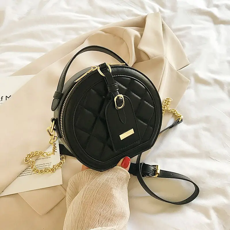 Горячая круговая дизайнерская модная женская сумка через плечо кожаная дамская