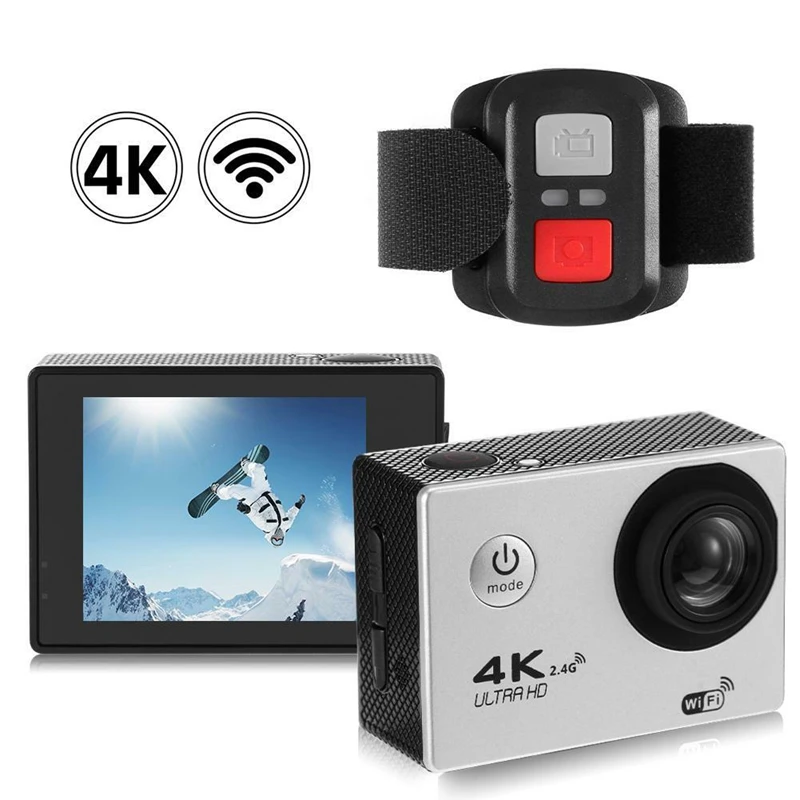 4K Wifi Экшн камера 1080P Hd 16Mp на шлем Водонепроницаемая Dv пульт дистанционного