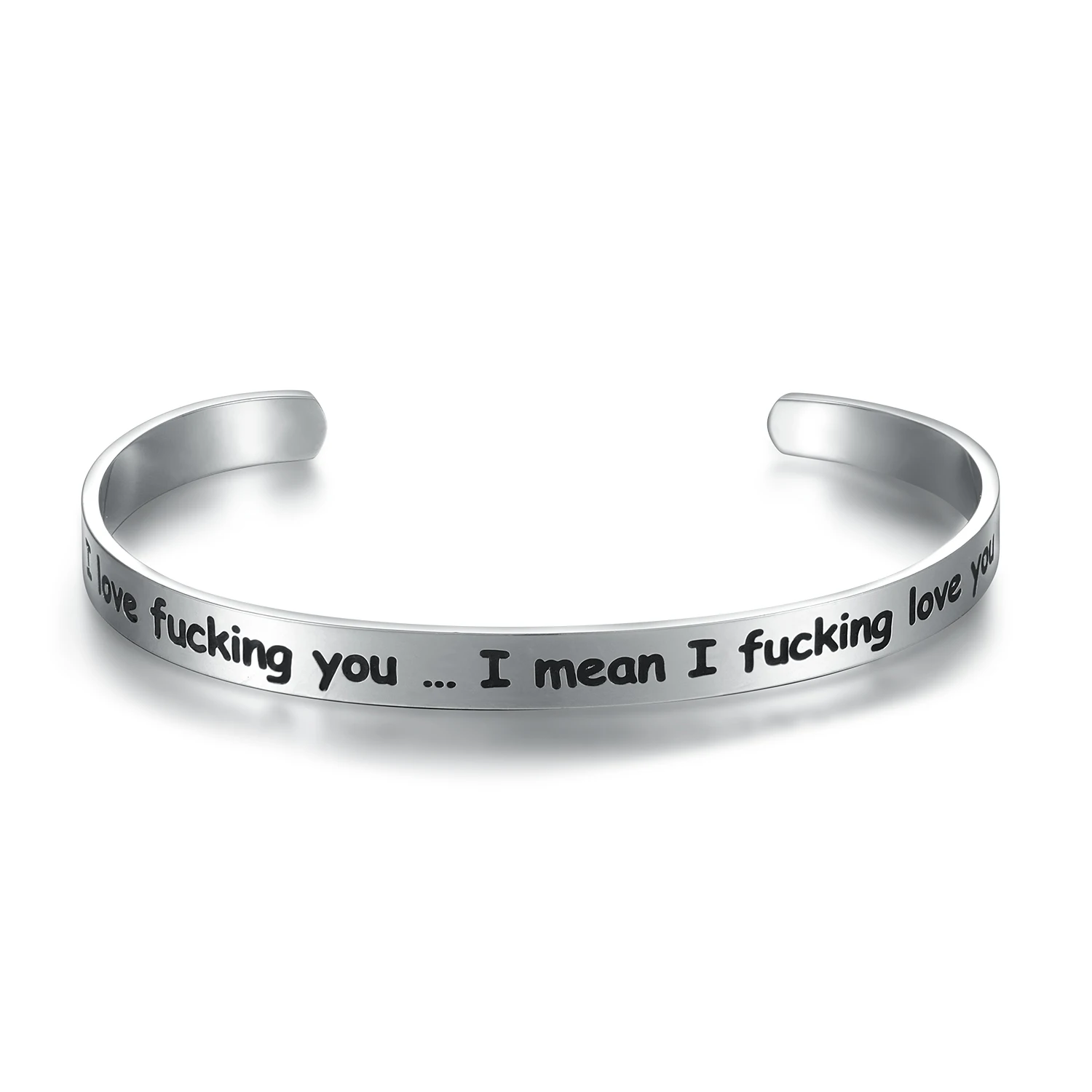 Классическая простая нержавеющая сталь открытая подвеска-губы браслет