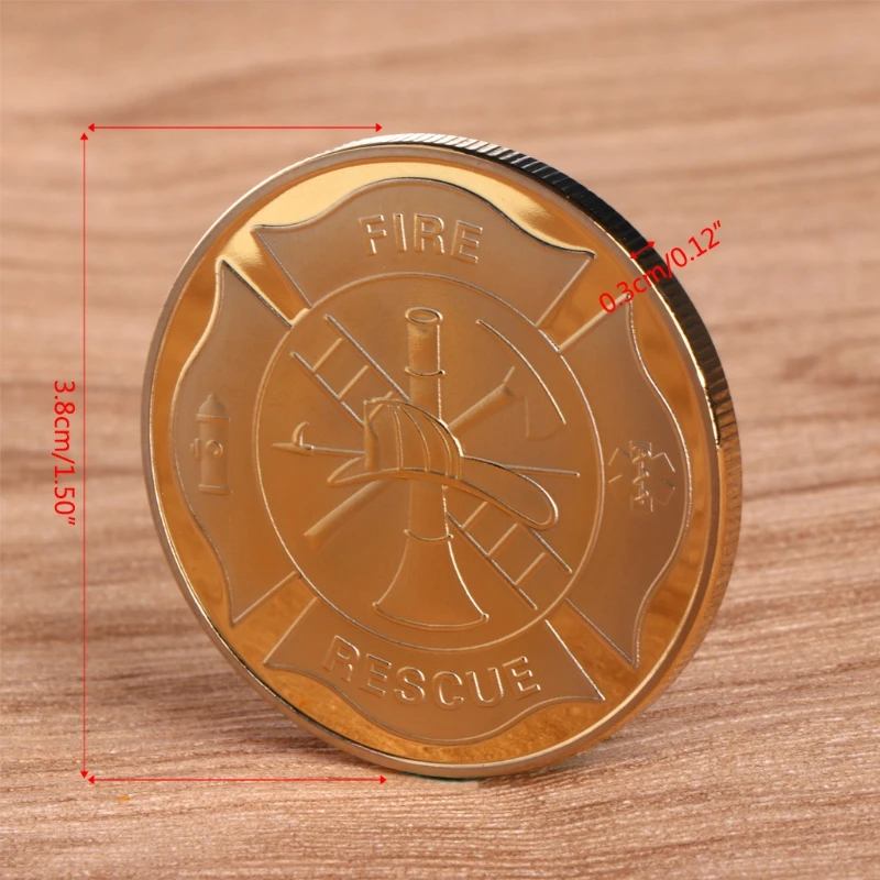 Памятная коллекция монет Художественное покрытие имитация золотых пожарных