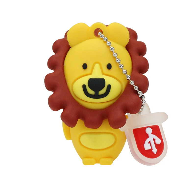 Силиконовый U диск в виде льва USB флеш накопитель флешка 4 ГБ 8 16 32 64 128 256 карта