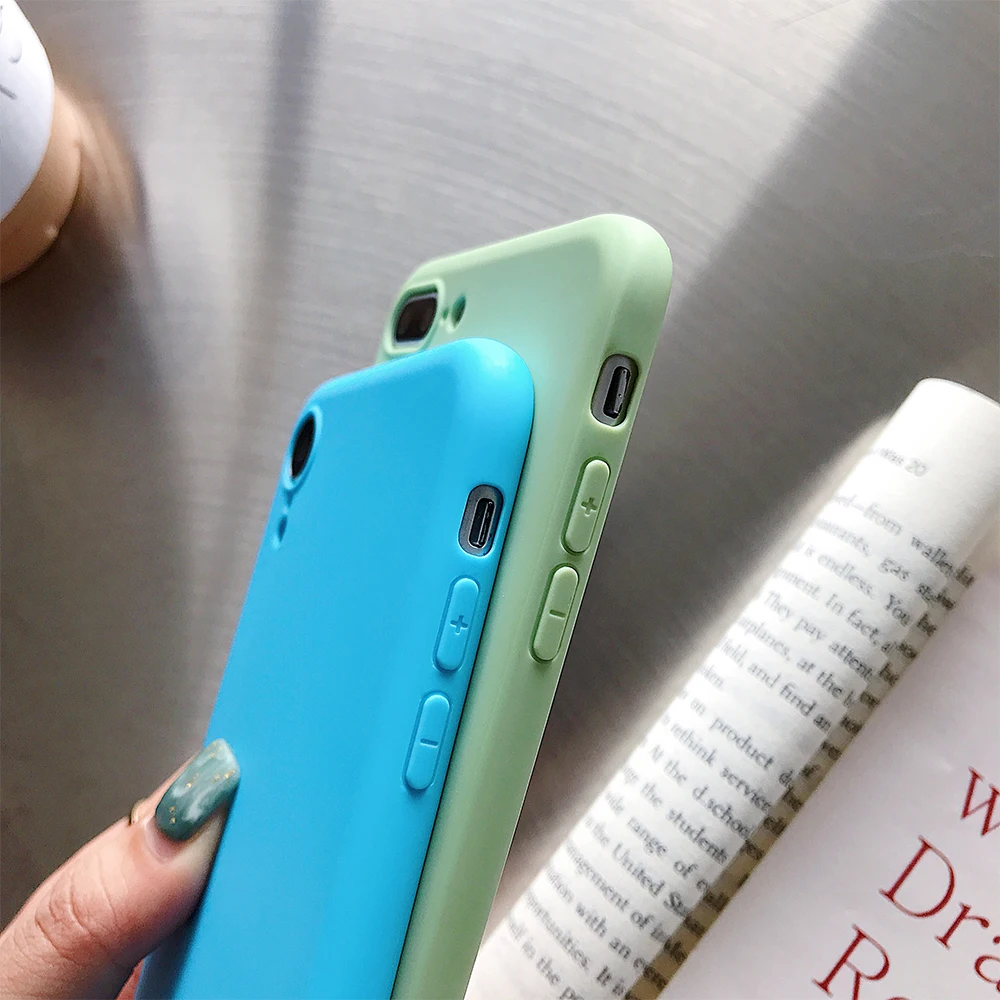 Однотонный чехол для телефона Redmi Note5/6/7/8 Pro 8 8A Note4/4X5/6/7 Xiaomi 5X6 6X8 8SE 9 9Pro 9SE F1 CC9 Матовая