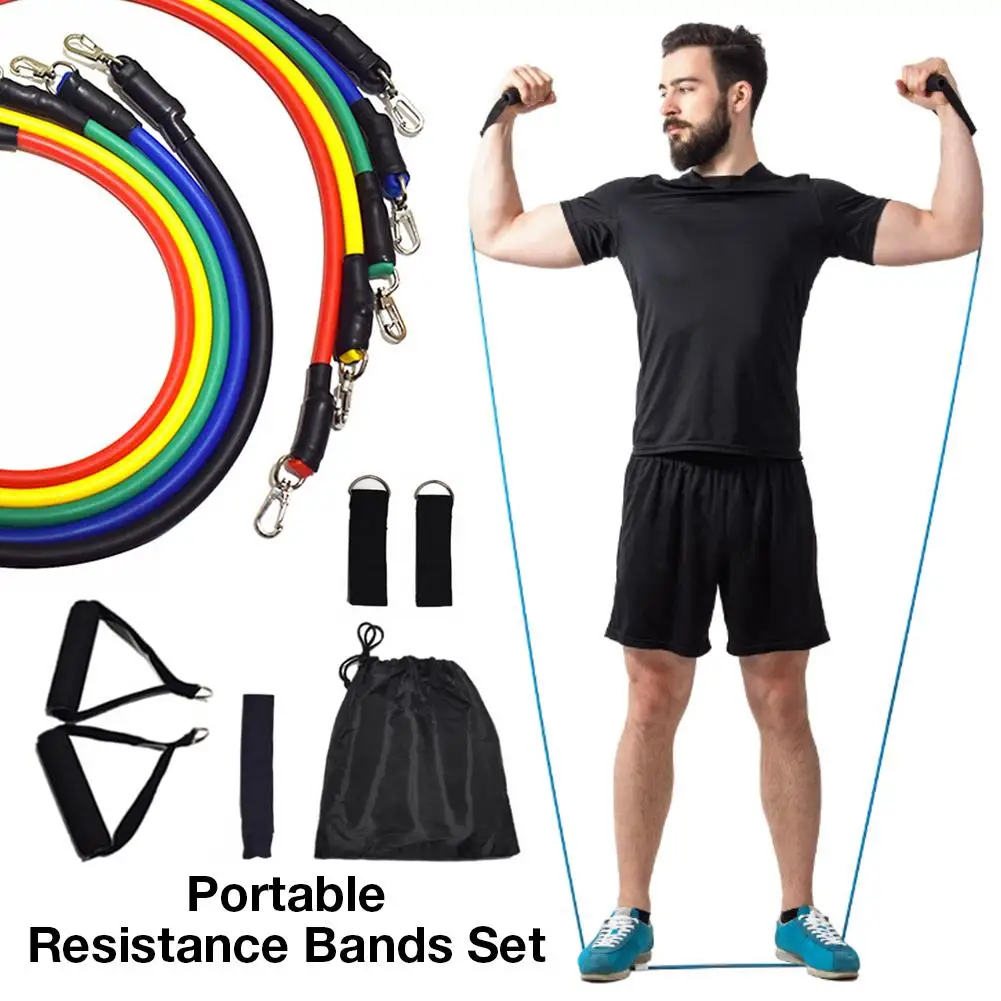 11 шт./компл. Тяговая веревка фитнес-упражнения резистивные ленты для йоги