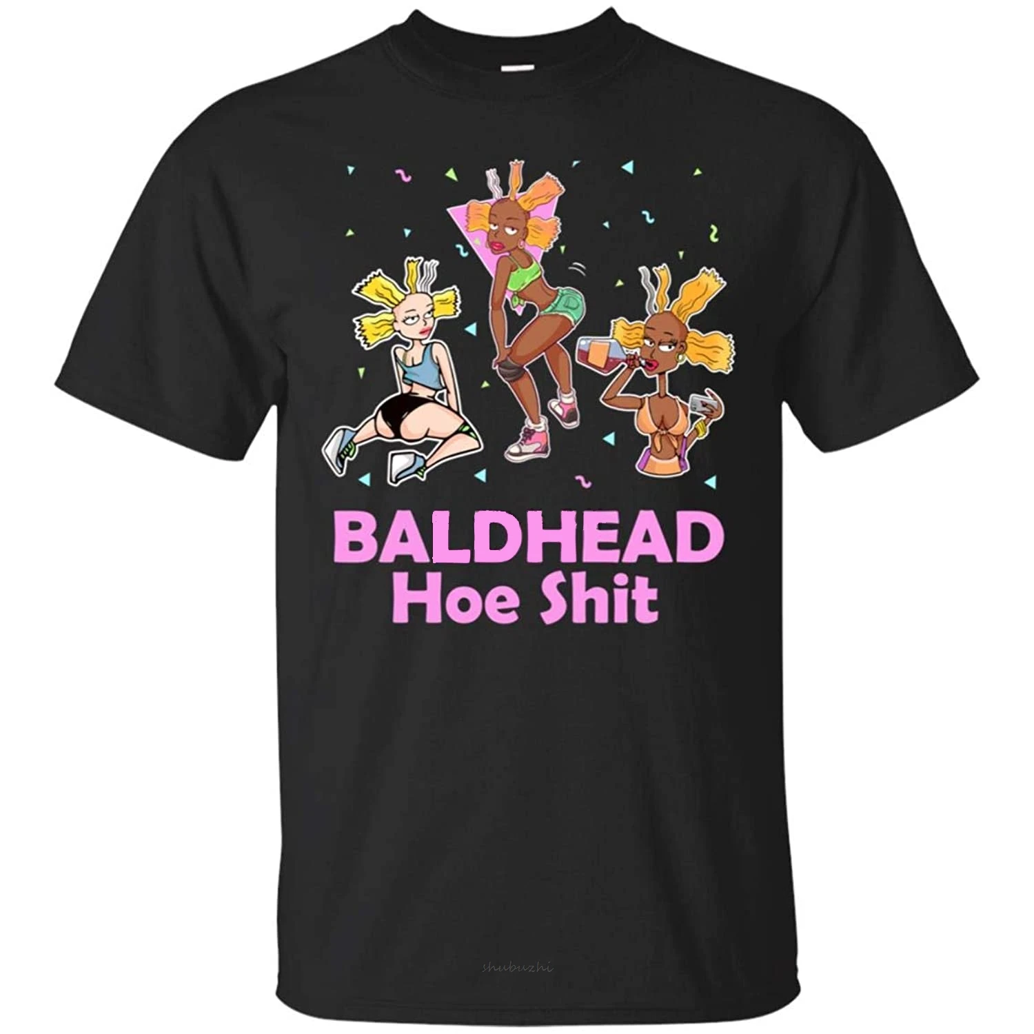 

Bald Headed Hoe Shit Funny Sarcasm T-Shirt cotton tshirt men summer fashion t-shirt euro size