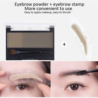 5pcs instant eyebrow stamp waterproof powder makeup set adjustable eyebrow stamp women makeup tools