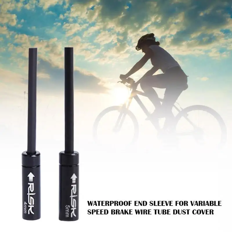 

10 Pcs New Bike Aluminum Alloy Oiling Rat Tail Pipe Cap Cover Bicycle Tube Dust Wire Cable Waterproof Cover Brake W3D6