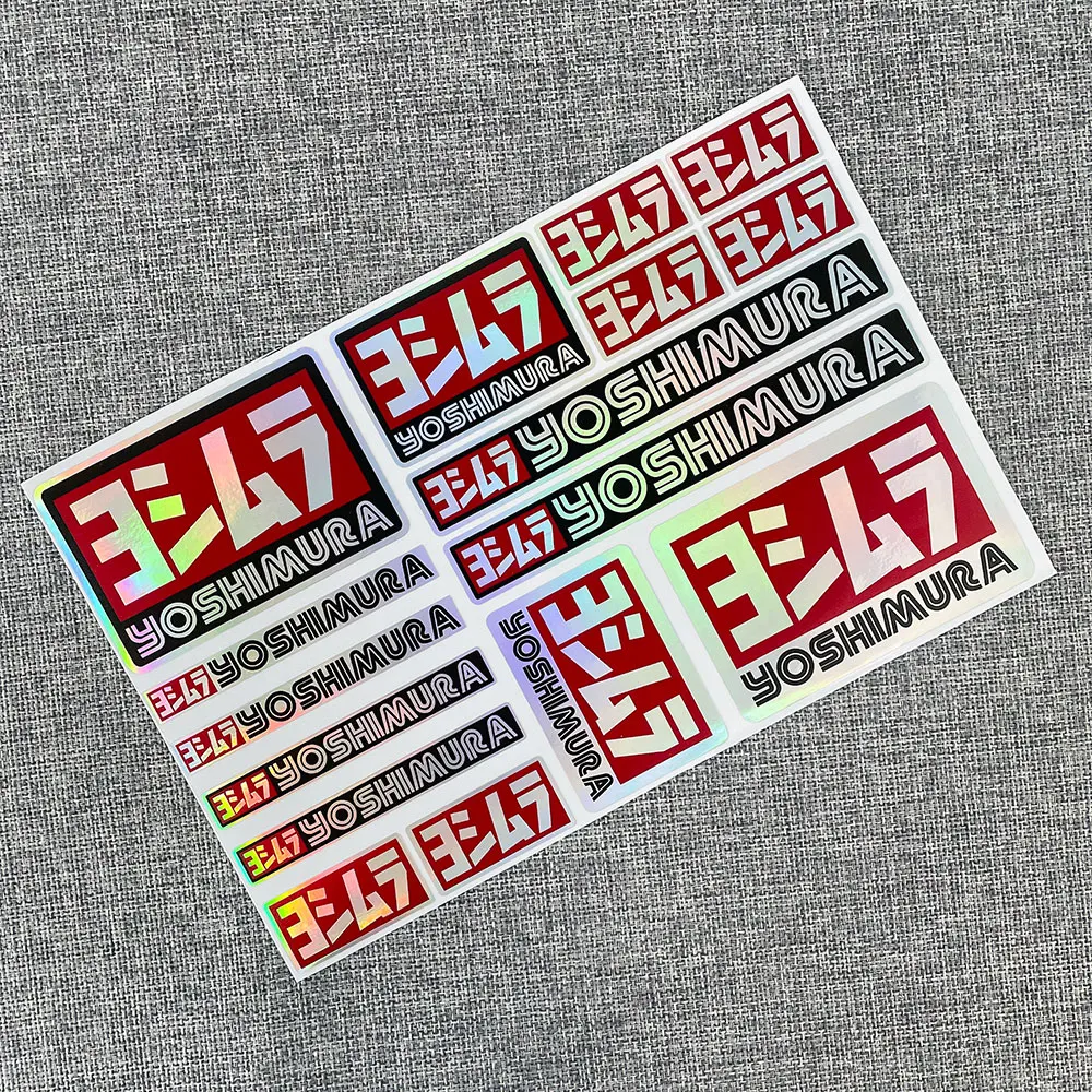 Лазерные радужные наклейки Yoshimura на мотошлем | Автомобили и мотоциклы