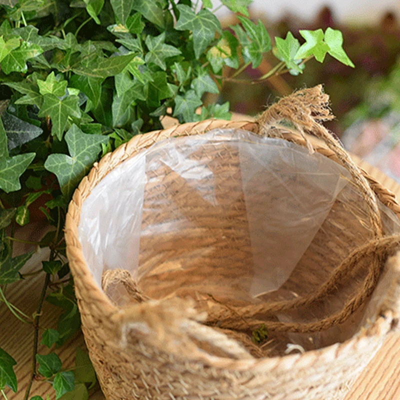 Садовое растение для хранения корзина из джута веревка подвесной ящик комнатных