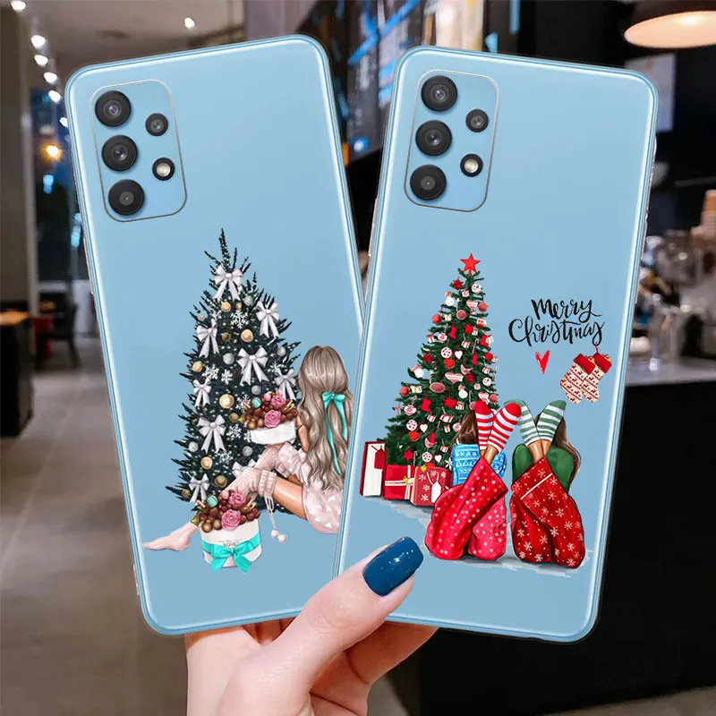 

Christmas and New Year gift Phone Cover For Samsung Galaxy A42 A32 A52 A72 A02 A12 A42 A51 A71 A31 A41 A50 A7 Fashion girl Cover