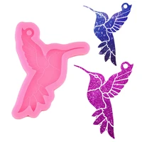 diy resin mold lovely hummingbird style silicone mold resin jewelry keychain casting molds crafts key chain making tool