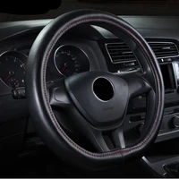d type steering wheel cover non slip universal genuine leather steering wheel funda volante coche accesorios para auto