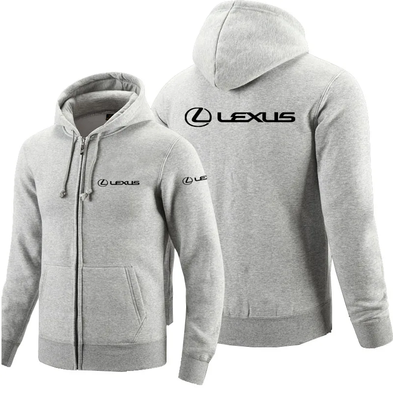 

NEW Zipper Hoodies Lexus logo Printed Hoodie Fleece Long Sleeve Man's zipper Jacket Sweatshirt