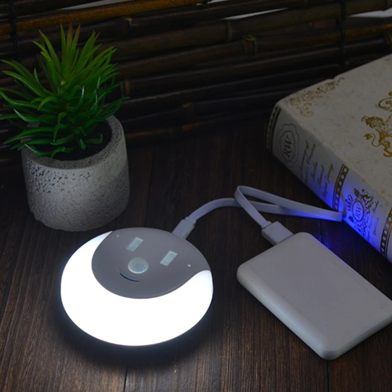 USB аккумуляторная Ночная лампа с индукцией тела Сенсор детские носки со