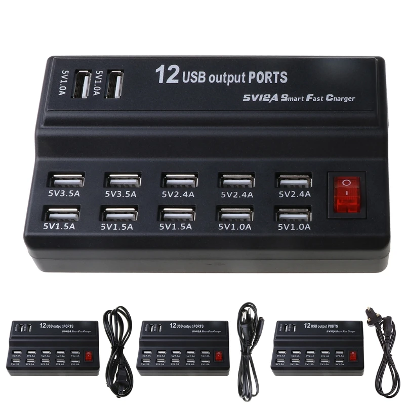 Новинка 10 Порты usb-хаб быстрая зарядная станция стены зарядное настольное