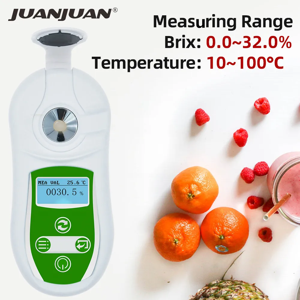 Digital Brix Meter Handheld 0-32% Brix Sugar Refractive Index Refractometer Sugar Concentration High Precision Tester 40% off
