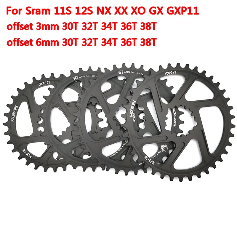 

Горный велосипед GXP 30T/32T/34T/36T/38T Crown велосипедная Звездочка для Sram 11/12S NX XX XO GX GXP11, однодисковый лоток