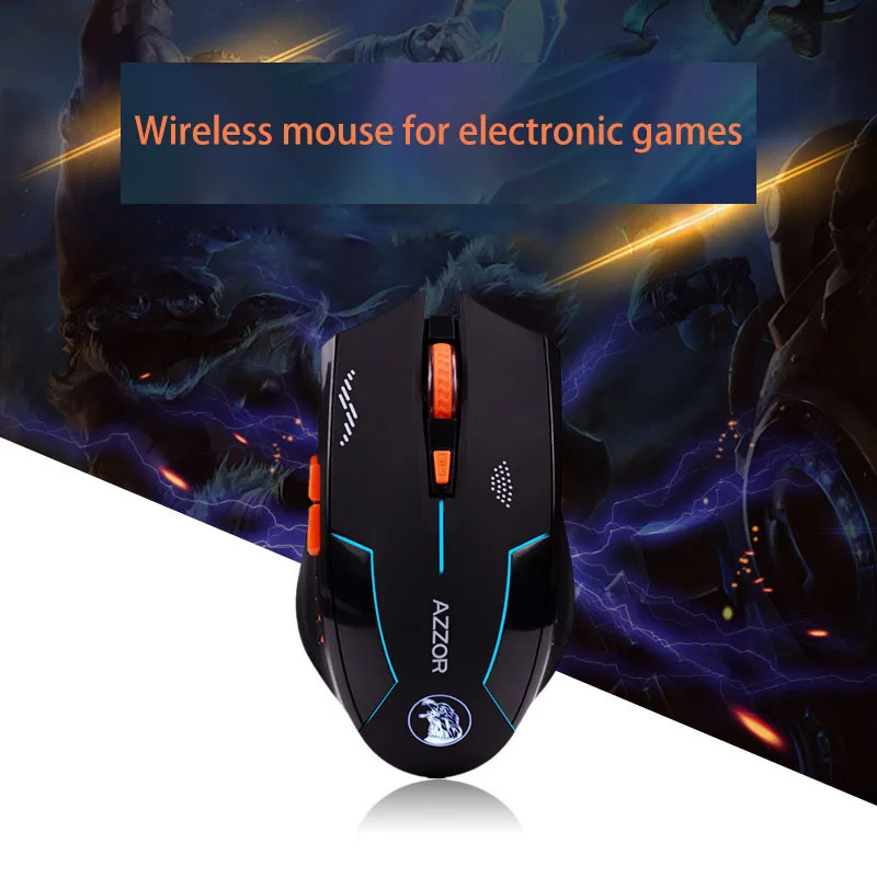 2.4Ghz Wireless Mouse Gaming Slient USB 2400 DPI Ergonomic Design 6 Buttons Scrub Black Noiseless for PC Laptop | Компьютеры и офис
