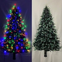 merry christmas tapestry fireplace xmas tree wall hanging art with 10m christmas fairy string lights for bedroom room decoration