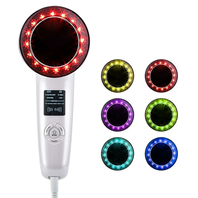Koop 6 In 1 Afslanken Massager Ultrasone Golf Vet Brander Apparaat Gewichtsverlies Anti Cellulitis Huidverstrakking Facial Body Massage Kit