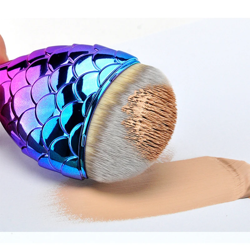 1 шт. кисти для макияжа в виде русалки милые рыбьего хвоста пудра основа румяна