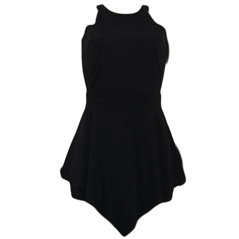 

Summer Women Irregular Slim High Wiast Tank Top Sleeveless Skinny Top Hangs Neck Hollow Out Mini Shorts Sexy Fashion Jumpsuit