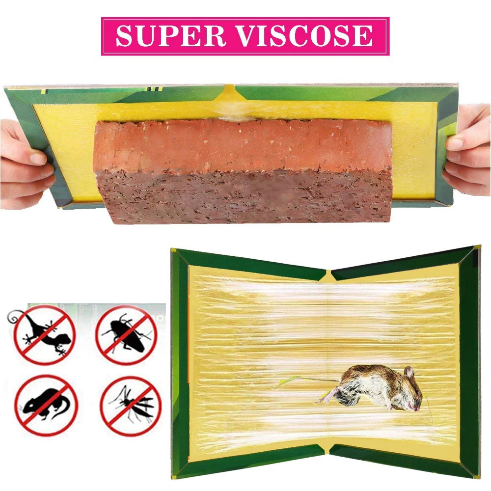 Приклеивающаяся мышь 5 шт. клейкая ловушка для мышей эффективная грызунов крыс