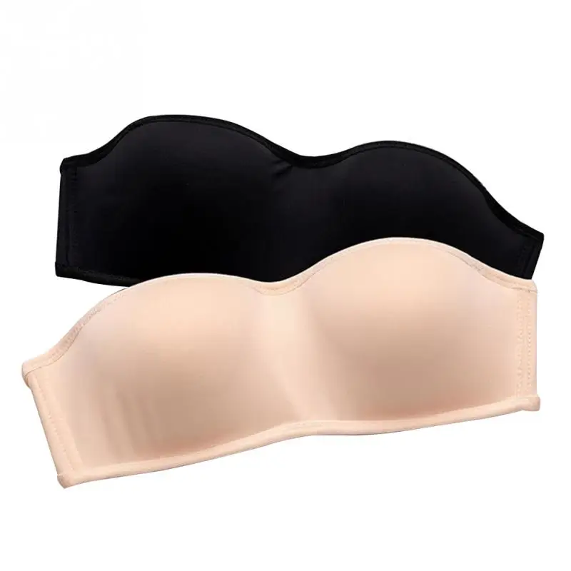 Повседневный Гладкий бесшовный пуш-ап Противоскользящий без бретелек Невидимый