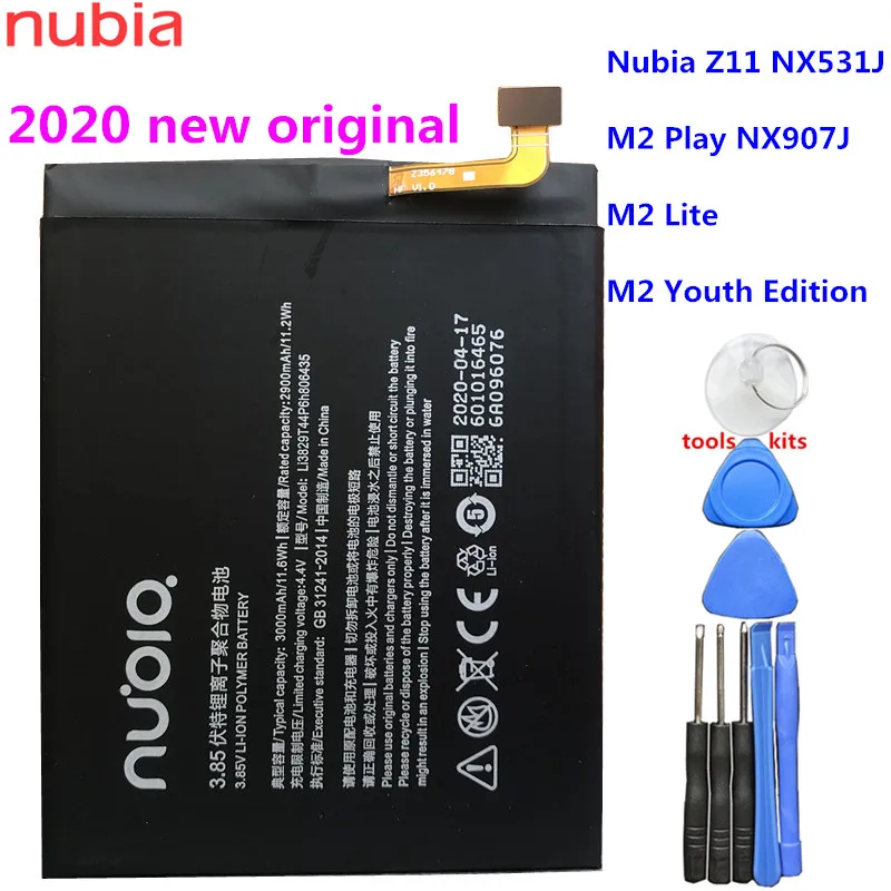 

100% Original New 3000mAh Li3829T44P6h806435 For ZTE Nubia Z11 NX531J / M2 Play NX907J / M2 Lite / M2 Youth Edition Battery