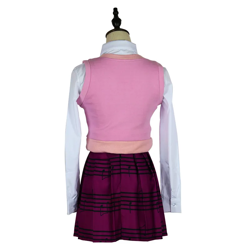 Костюм для косплея Kaede Akamatsu костюм с розовой юбкой школьницы рубашка + жилет юбка