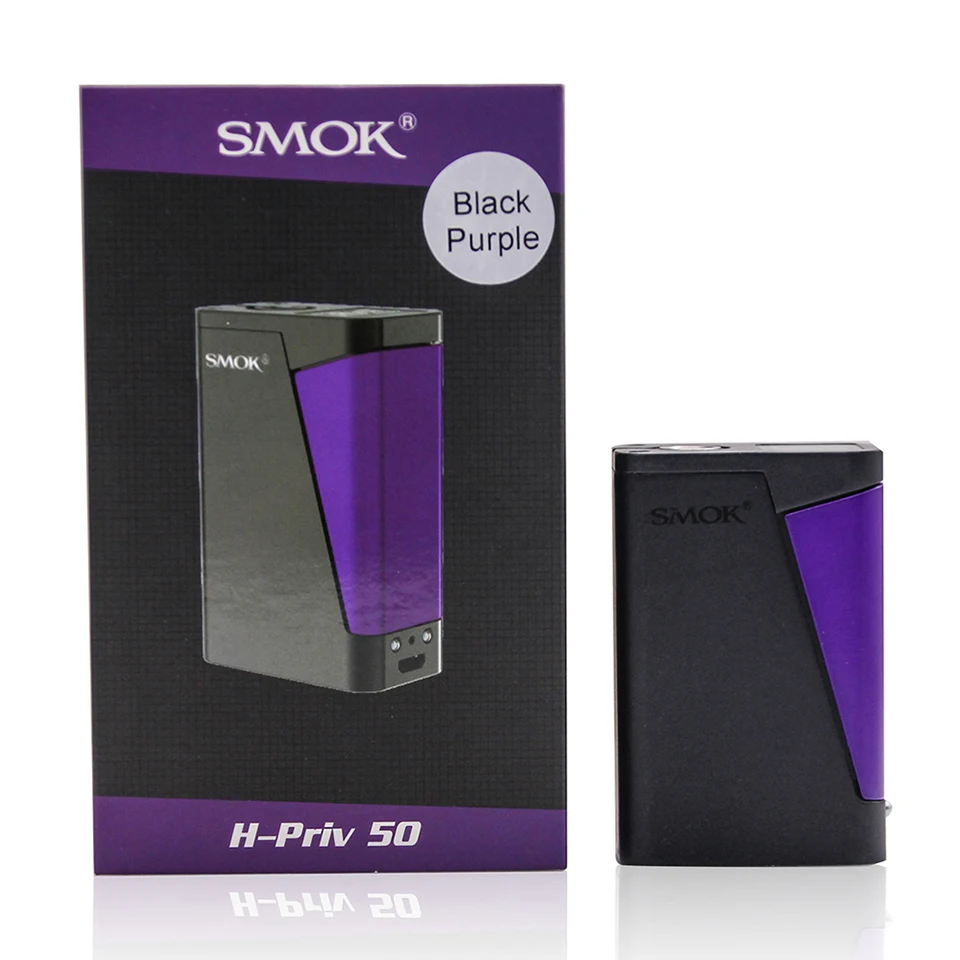 Black Purple SMOK H-PRIV 50 Вт TC VW Vape мод OLED экран TFV8 детский бак M2 Q2 катушка 510 атомайзер Vape комплект электронная сигарета мод Va - Цвет: Black Purple
