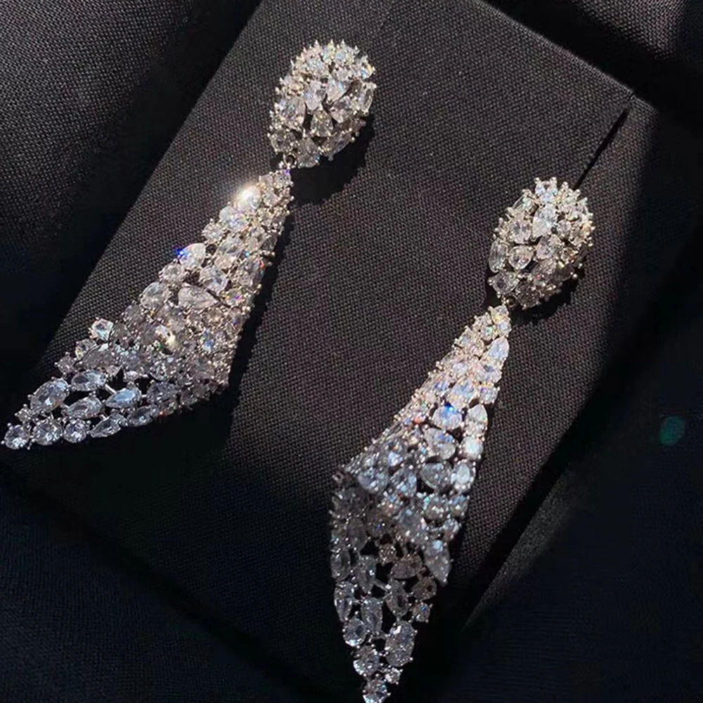 

Женские серьги GODKI Mutlicolor, роскошные геометрические серьги-капли с микро кубическим цирконием, серьги для свадебной вечеринки в Дубае, 2020