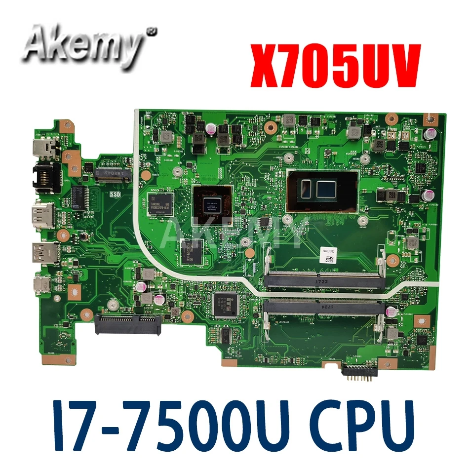 

90NB0EW0-R00020 For ASUS Vivobook 17 X705UVR X705UV X705UD X705UDR Laptop Motherboard MainboardI I7-7500U (V2G)