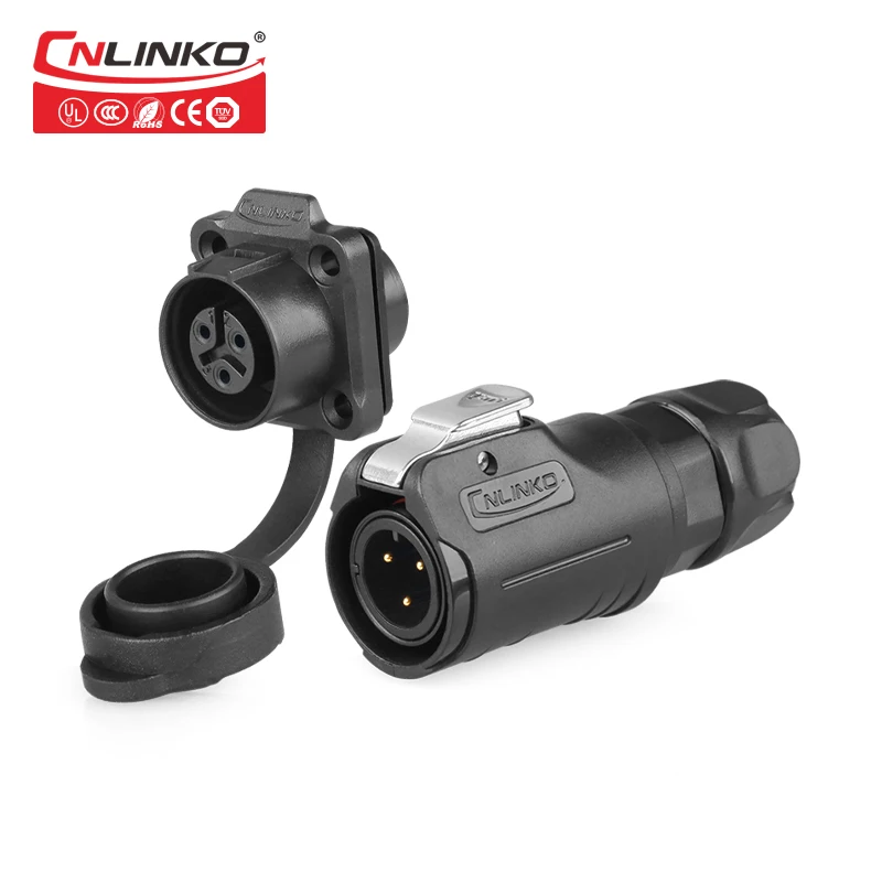 Cnlinko IP67 5A M12 пластиковый разъем питания 3 контактный соединитель легко быстро