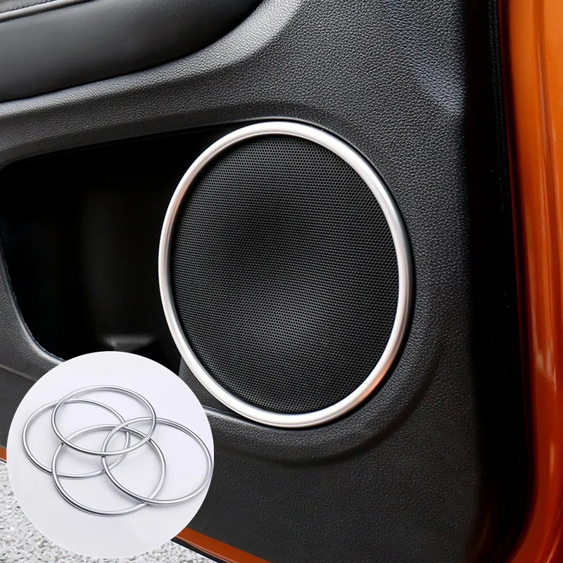 

For Honda Vezel HR-V HRV 2014 2015 2016 2017 2018 Accessories Chrome Door Stereo Speaker Collar Cover Trim Ring Surround 4 Piece
