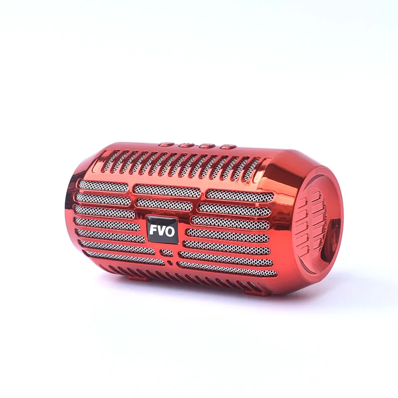 Red Портативный Bluetooth динамик s стерео мини беспроводной динамик с fm-радио USB SD карта AUX MP3 Воспроизведение музыки сабвуфер Колонка для телефона - Цвет: Red