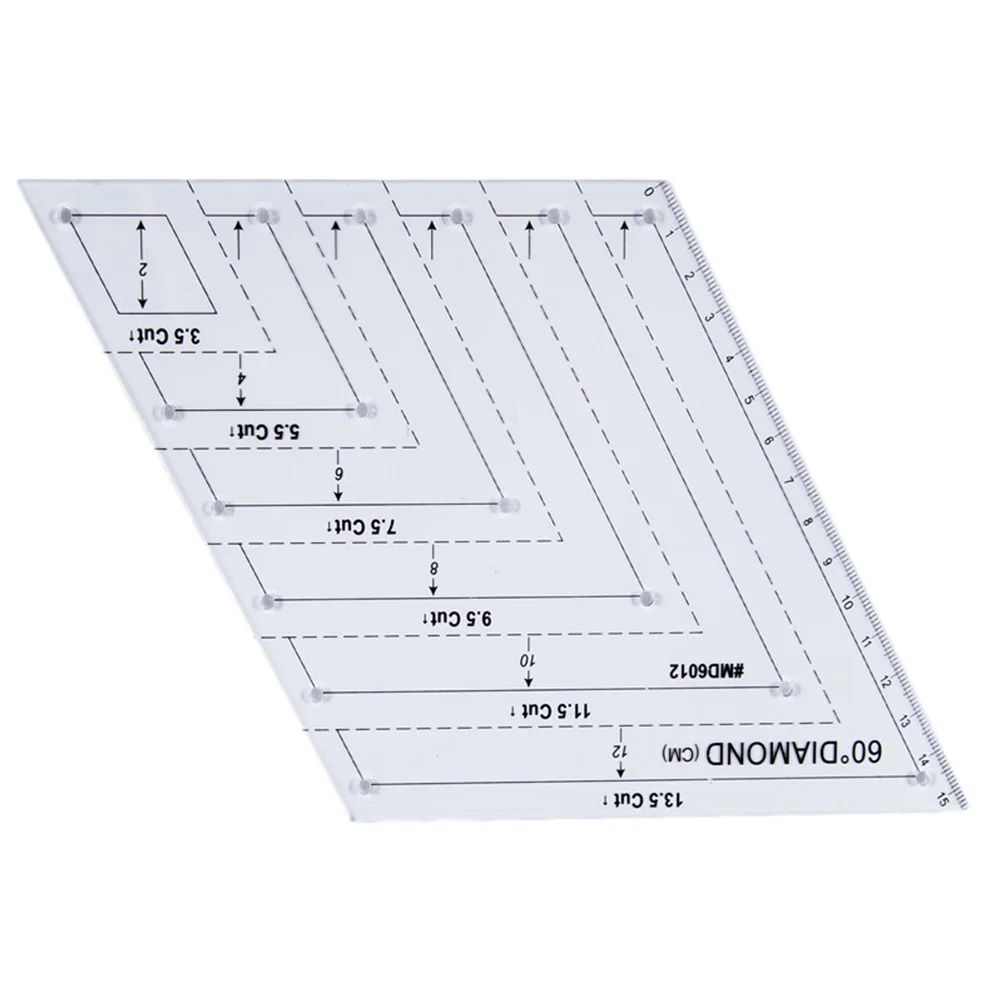 

Лоскутная линейка 60 градусов «сделай сам», линейка для квилтинга, лоскутный акриловый шаблон, Швейные аксессуары