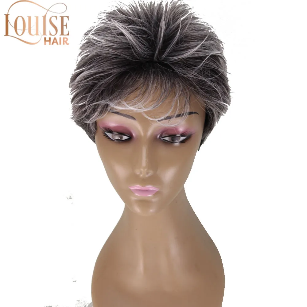 Темно коричневая основа для волос Louise Hair теплые серые акценты темные корни