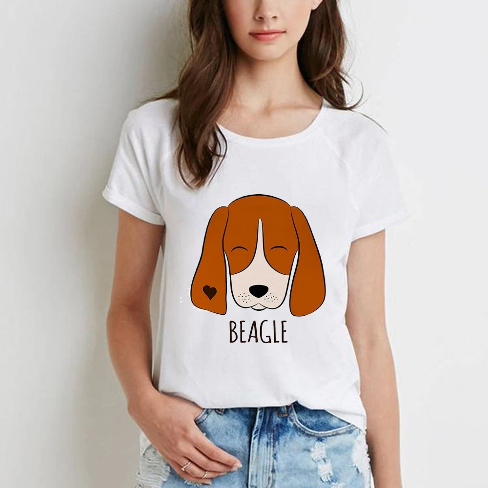 Новейшая мода, Забавные футболки для женщин, Beagle Tricks, женская футболка, Camisetas, принт с животными, натирает собака породы Бигль футболка с коротким рукавом