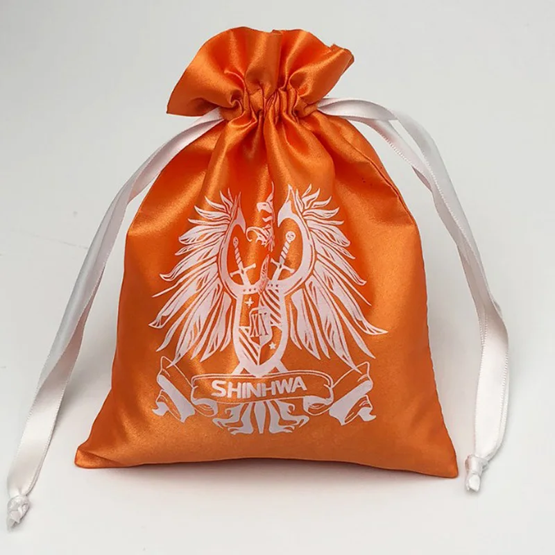 

orange Silk Stain Jewelry Gift Bags 9x12cm 10x15cm(4"x 6") 13x17cm 18x30cm Eyelashes Hair Sack Makeup Drawstring Pouches