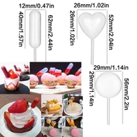 4ml 50pcs sauce droppers for cupcakes ice cream sauce ketchup pastries macaron stuffed dispenser mini squeeze transfer pipettes