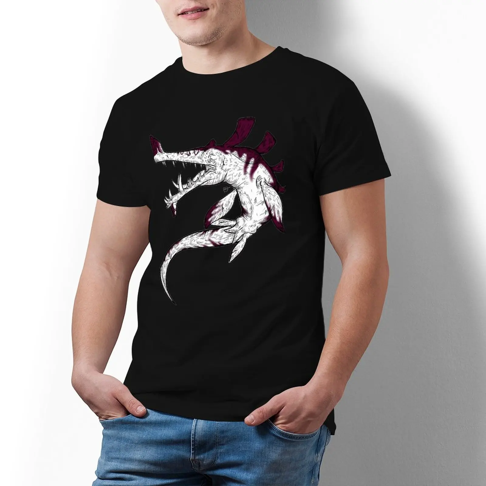 

Мужская хлопковая футболка с коротким рукавом, с принтом