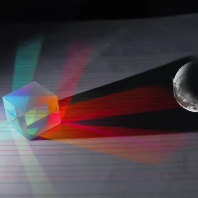 

28*28*28mm Cross dichroic X cubic prism optical glass square prism RGB synthesizer separator party home decoration