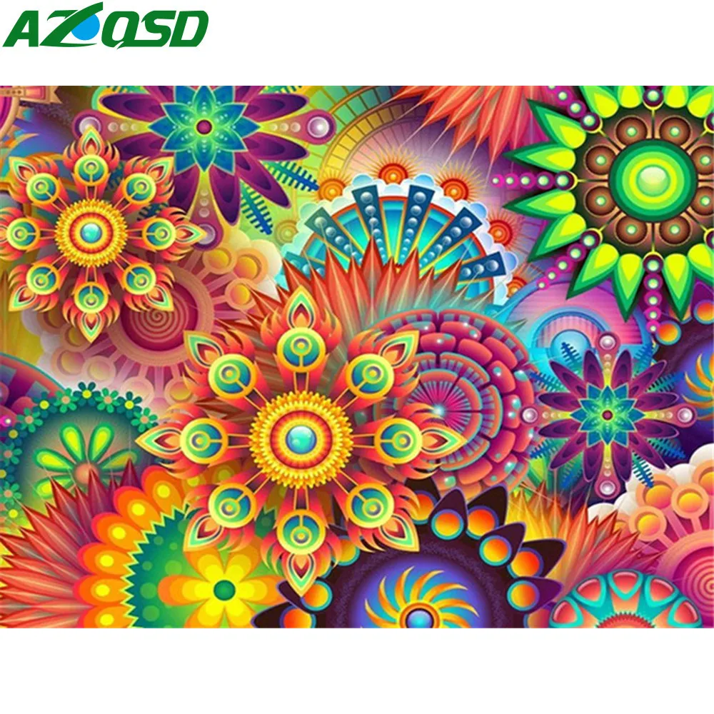 

Набор для рисования по номерам на холсте, с цветами