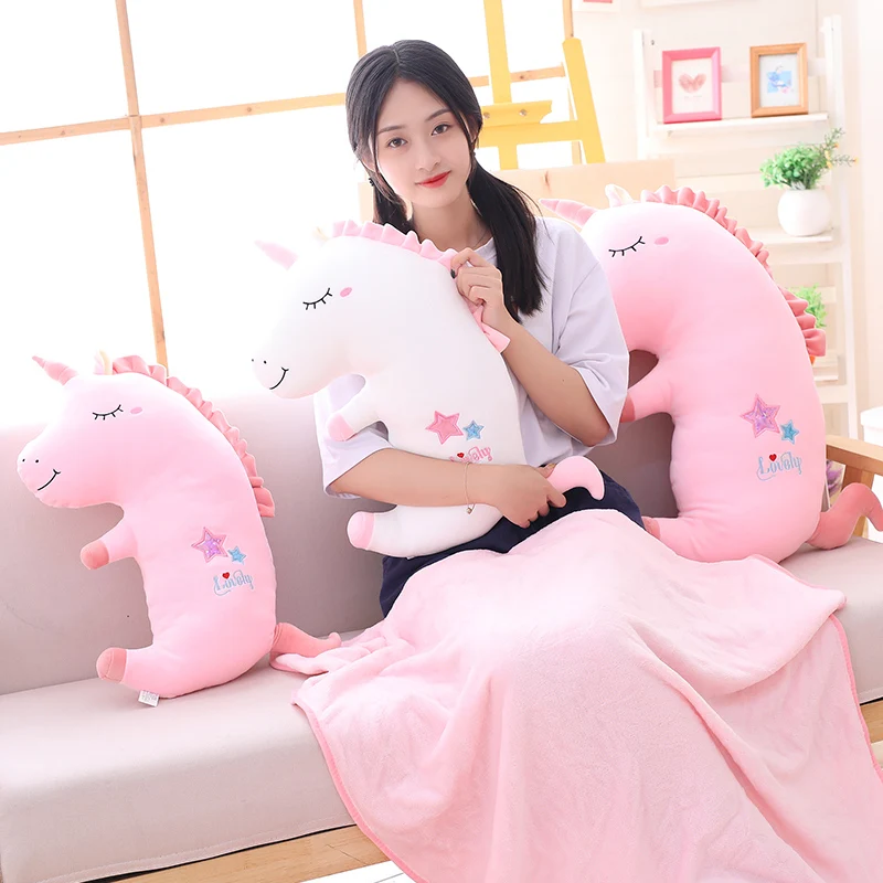 Игрушка плюшевая в виде единорога милая кукла Три одном мягкая игрушка-Зверюшка