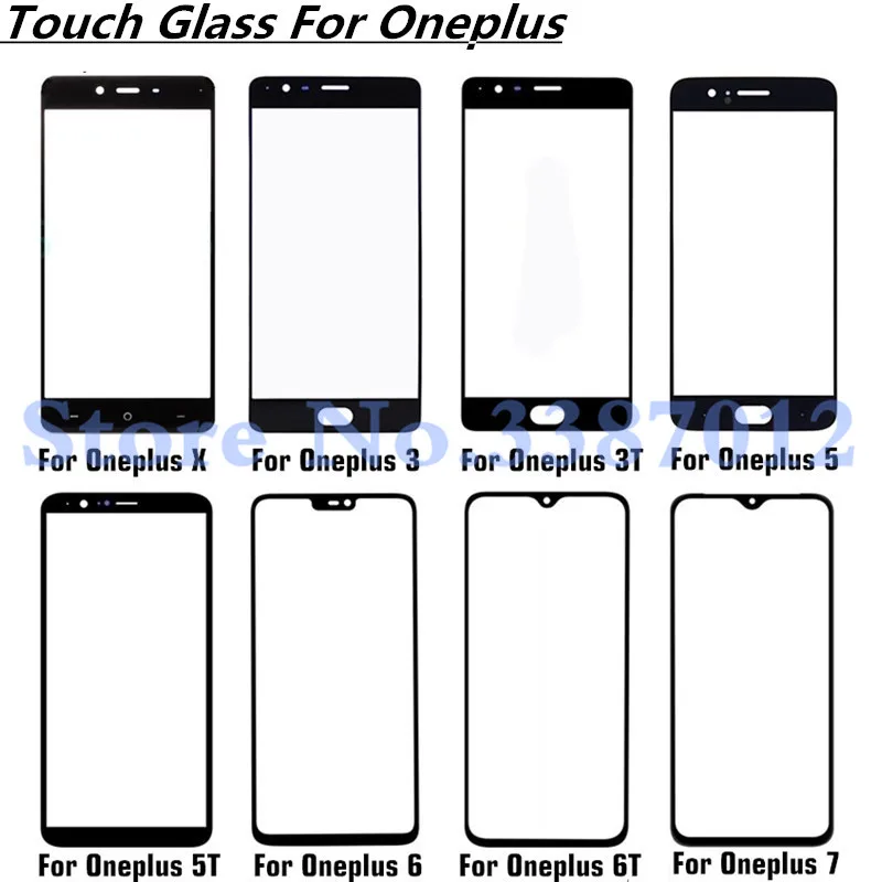 Для Oneplus X 3 3T 5 5T 6 6T передняя внешняя стеклянная крышка объектива Замена для ЖК