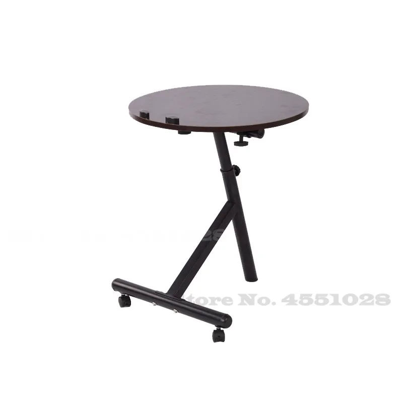 Современный подъемный стол с углом и высотой регулируемый круглый столик для