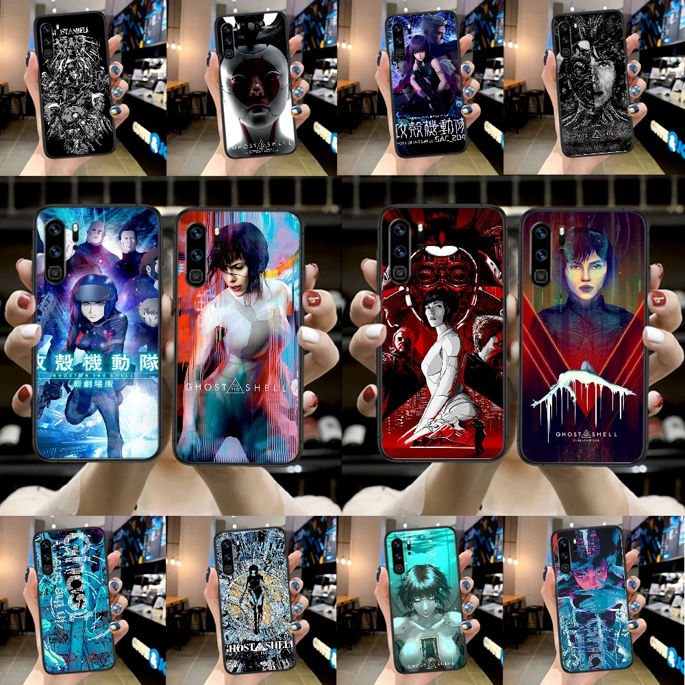 Аниме призрак в доспехах чехол для телефона Huawei P Mate Смарт 10 20 30 40 Lite Z 2019 Pro черная